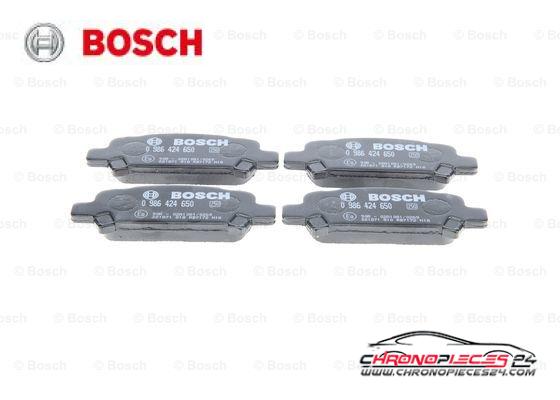 Achat de BOSCH 0 986 424 650 Kit de plaquettes de frein, frein à disque pas chères