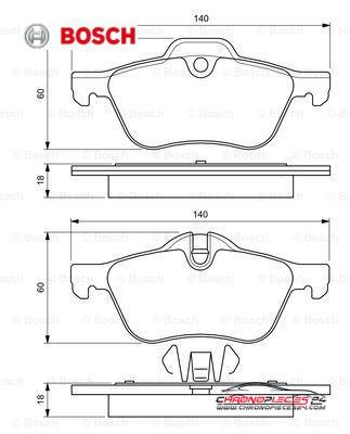 Achat de BOSCH 0 986 424 652 Kit de plaquettes de frein, frein à disque pas chères