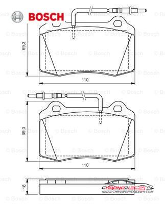 Achat de BOSCH 0 986 424 658 Kit de plaquettes de frein, frein à disque pas chères