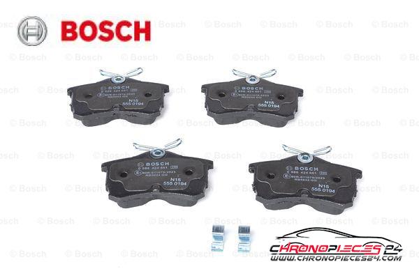 Achat de BOSCH 0 986 424 661 Kit de plaquettes de frein, frein à disque pas chères