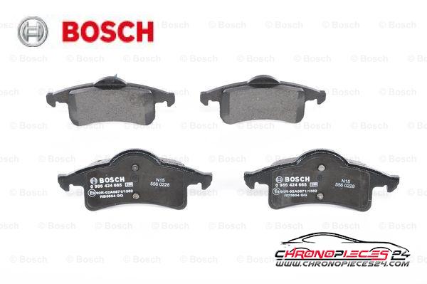 Achat de BOSCH 0 986 424 665 Kit de plaquettes de frein, frein à disque pas chères