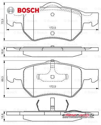 Achat de BOSCH 0 986 424 668 Kit de plaquettes de frein, frein à disque pas chères