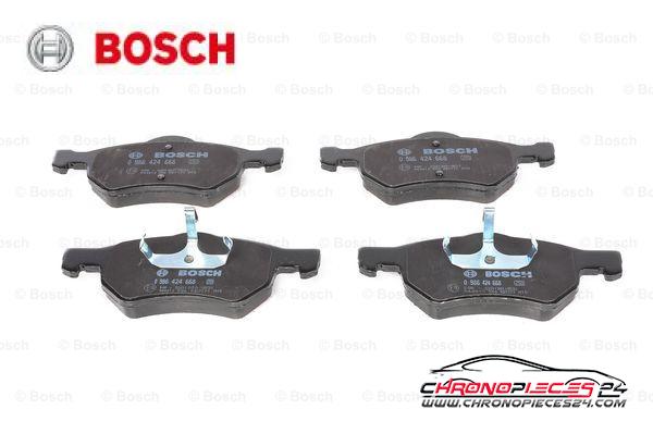 Achat de BOSCH 0 986 424 668 Kit de plaquettes de frein, frein à disque pas chères