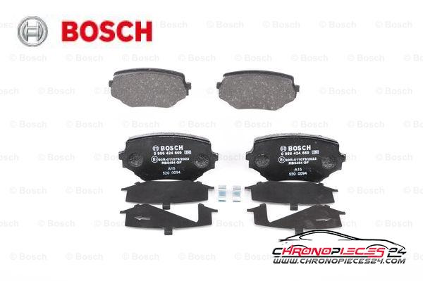 Achat de BOSCH 0 986 424 669 Kit de plaquettes de frein, frein à disque pas chères