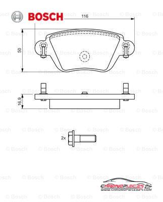 Achat de BOSCH 0 986 424 671 Kit de plaquettes de frein, frein à disque pas chères