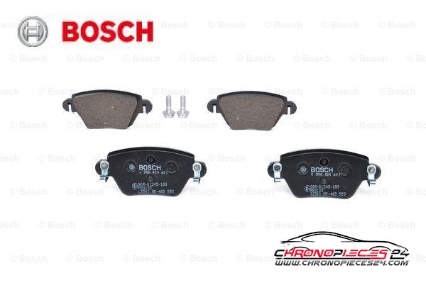 Achat de BOSCH 0 986 424 671 Kit de plaquettes de frein, frein à disque pas chères