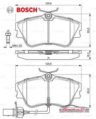 Achat de BOSCH 0 986 424 672 Kit de plaquettes de frein, frein à disque pas chères