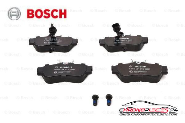 Achat de BOSCH 0 986 424 672 Kit de plaquettes de frein, frein à disque pas chères