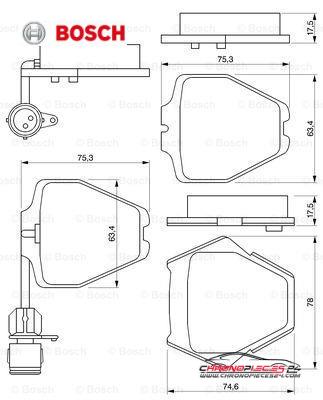 Achat de BOSCH 0 986 424 689 Kit de plaquettes de frein, frein à disque pas chères