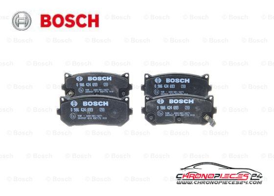 Achat de BOSCH 0 986 424 693 Kit de plaquettes de frein, frein à disque pas chères