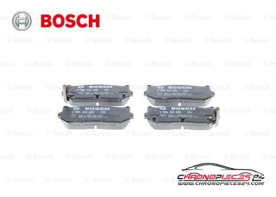 Achat de BOSCH 0 986 424 693 Kit de plaquettes de frein, frein à disque pas chères