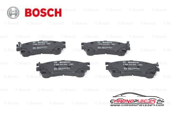 Achat de BOSCH 0 986 424 694 Kit de plaquettes de frein, frein à disque pas chères