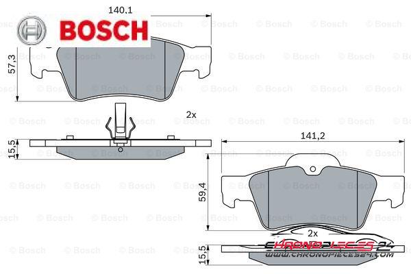 Achat de BOSCH 0 986 424 699 Kit de plaquettes de frein, frein à disque pas chères