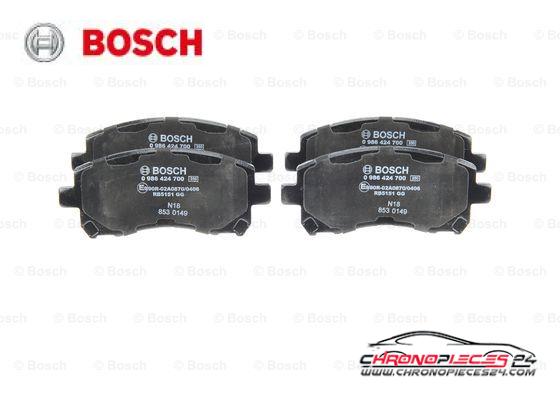 Achat de BOSCH 0 986 424 700 Kit de plaquettes de frein, frein à disque pas chères