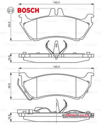 Achat de BOSCH 0 986 424 708 Kit de plaquettes de frein, frein à disque pas chères