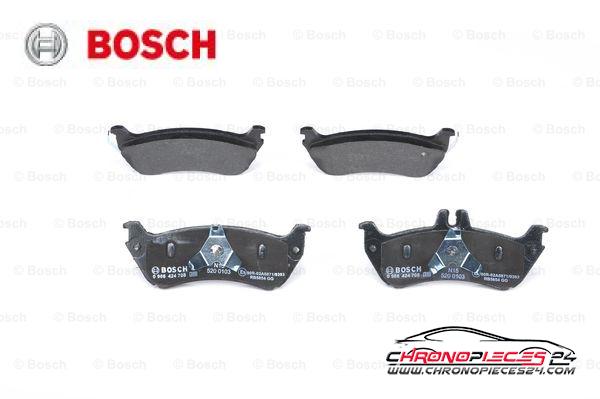 Achat de BOSCH 0 986 424 708 Kit de plaquettes de frein, frein à disque pas chères