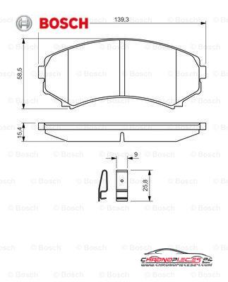 Achat de BOSCH 0 986 424 709 Kit de plaquettes de frein, frein à disque pas chères