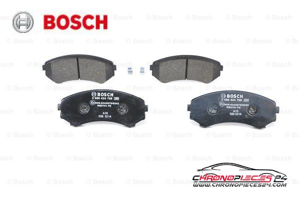 Achat de BOSCH 0 986 424 709 Kit de plaquettes de frein, frein à disque pas chères