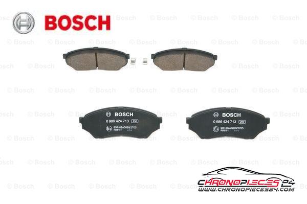 Achat de BOSCH 0 986 424 713 Kit de plaquettes de frein, frein à disque pas chères