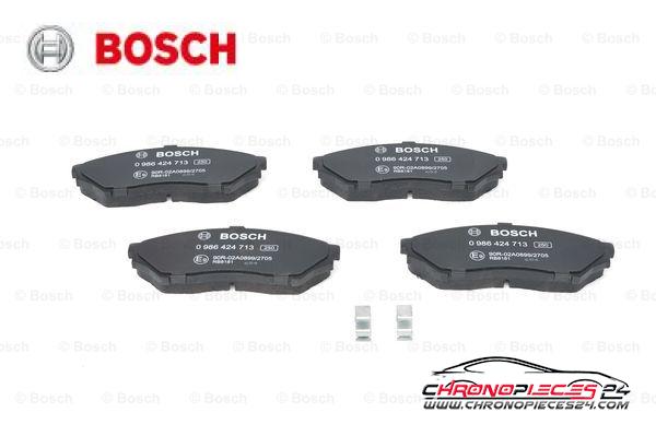 Achat de BOSCH 0 986 424 713 Kit de plaquettes de frein, frein à disque pas chères