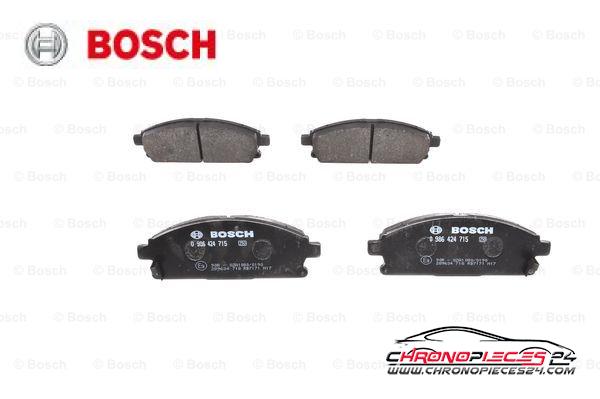 Achat de BOSCH 0 986 424 715 Kit de plaquettes de frein, frein à disque pas chères