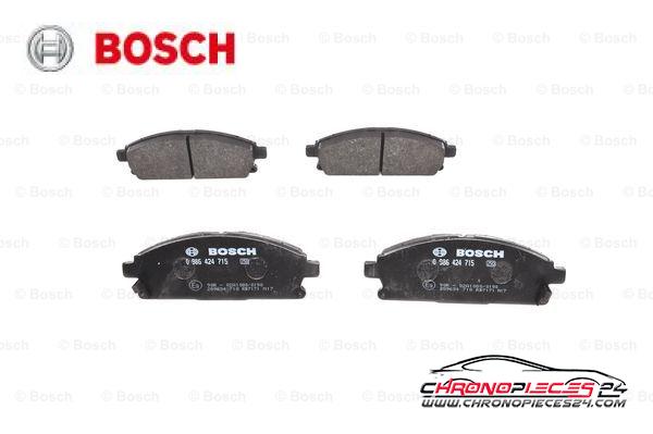 Achat de BOSCH 0 986 424 715 Kit de plaquettes de frein, frein à disque pas chères