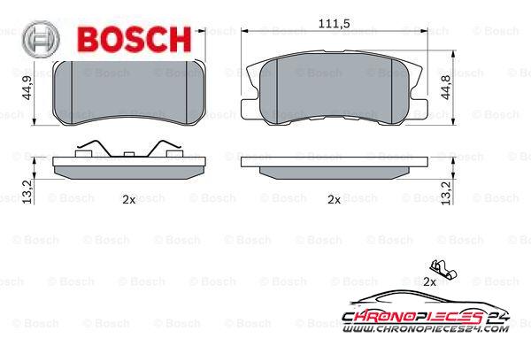 Achat de BOSCH 0 986 424 717 Kit de plaquettes de frein, frein à disque pas chères