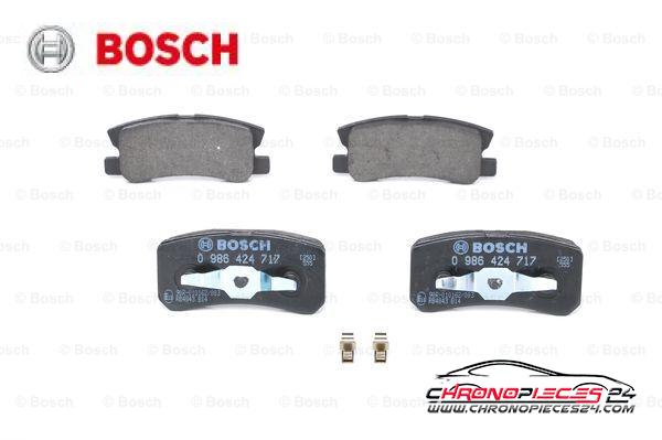 Achat de BOSCH 0 986 424 717 Kit de plaquettes de frein, frein à disque pas chères