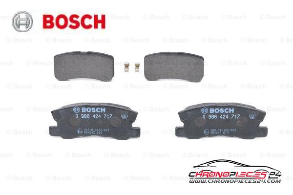 Achat de BOSCH 0 986 424 717 Kit de plaquettes de frein, frein à disque pas chères