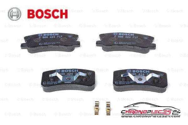 Achat de BOSCH 0 986 424 717 Kit de plaquettes de frein, frein à disque pas chères