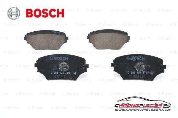 Achat de BOSCH 0 986 424 719 Kit de plaquettes de frein, frein à disque pas chères