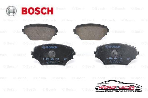 Achat de BOSCH 0 986 424 719 Kit de plaquettes de frein, frein à disque pas chères