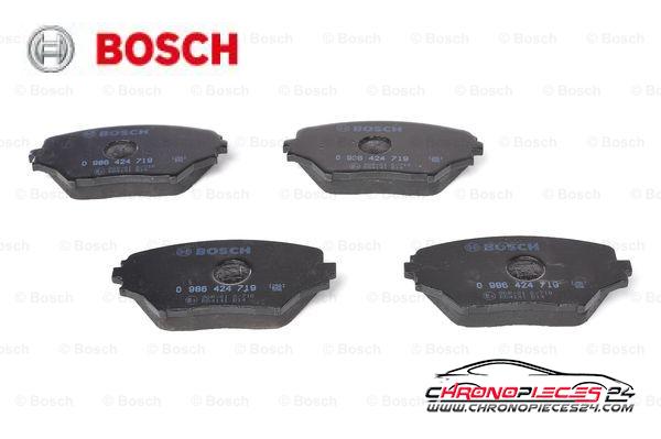 Achat de BOSCH 0 986 424 719 Kit de plaquettes de frein, frein à disque pas chères