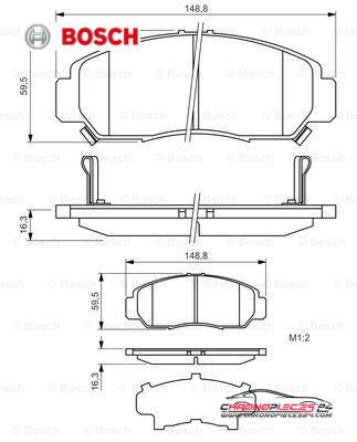 Achat de BOSCH 0 986 424 722 Kit de plaquettes de frein, frein à disque pas chères