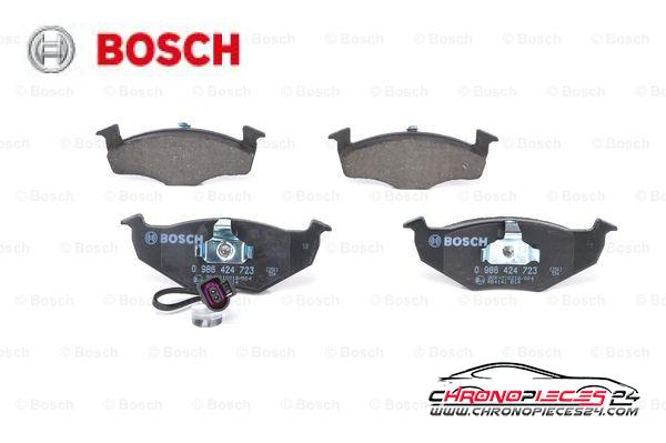 Achat de BOSCH 0 986 424 723 Kit de plaquettes de frein, frein à disque pas chères