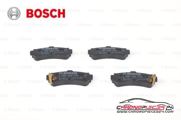 Achat de BOSCH 0 986 424 734 Kit de plaquettes de frein, frein à disque pas chères