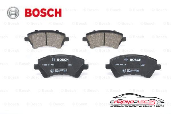 Achat de BOSCH 0 986 424 735 Kit de plaquettes de frein, frein à disque pas chères