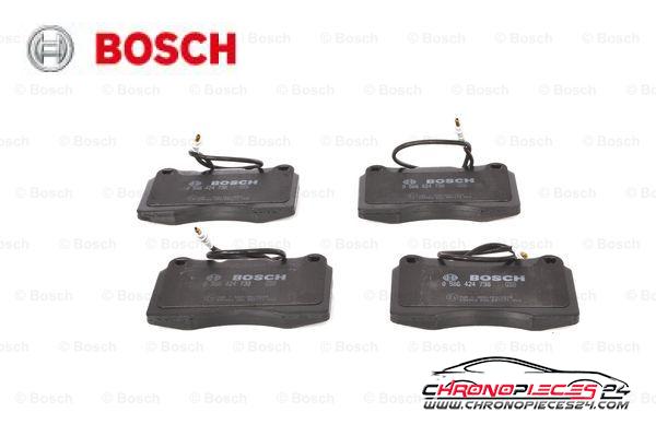 Achat de BOSCH 0 986 424 738 Kit de plaquettes de frein, frein à disque pas chères