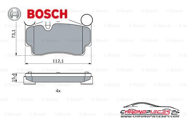 Achat de BOSCH 0 986 424 741 Kit de plaquettes de frein, frein à disque pas chères