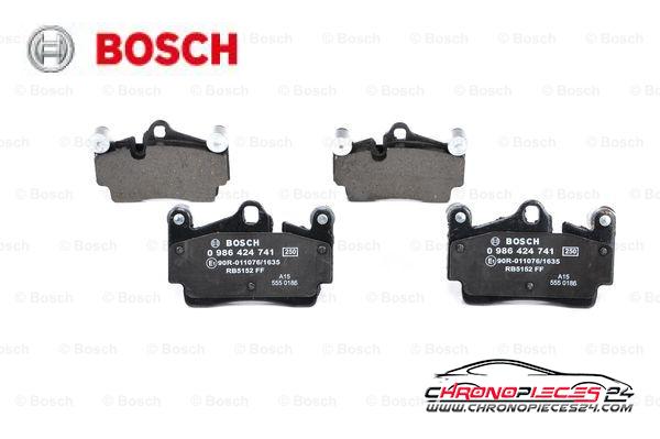 Achat de BOSCH 0 986 424 741 Kit de plaquettes de frein, frein à disque pas chères