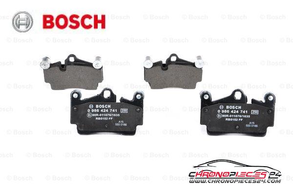 Achat de BOSCH 0 986 424 741 Kit de plaquettes de frein, frein à disque pas chères