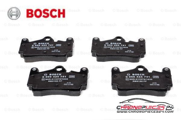 Achat de BOSCH 0 986 424 741 Kit de plaquettes de frein, frein à disque pas chères