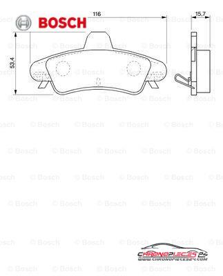 Achat de BOSCH 0 986 424 744 Kit de plaquettes de frein, frein à disque pas chères