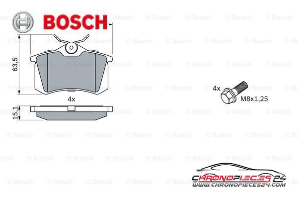 Achat de BOSCH 0 986 424 751 Kit de plaquettes de frein, frein à disque pas chères