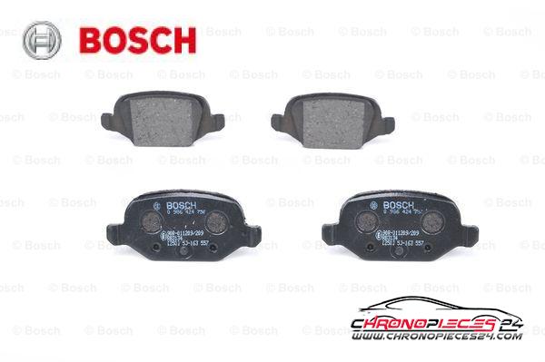 Achat de BOSCH 0 986 424 756 Kit de plaquettes de frein, frein à disque pas chères