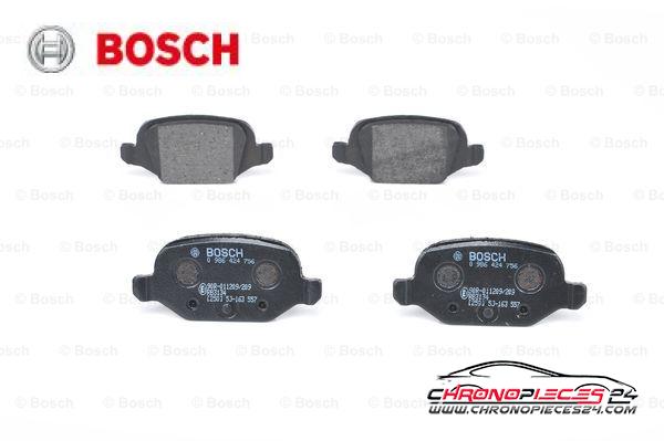 Achat de BOSCH 0 986 424 756 Kit de plaquettes de frein, frein à disque pas chères