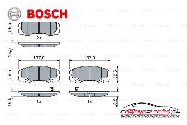 Achat de BOSCH 0 986 424 760 Kit de plaquettes de frein, frein à disque pas chères