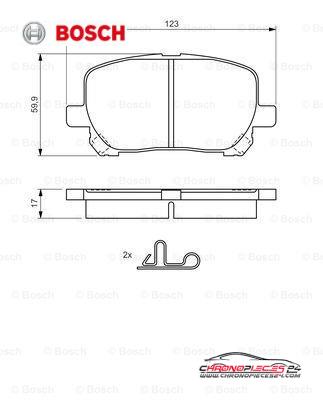 Achat de BOSCH 0 986 424 761 Kit de plaquettes de frein, frein à disque pas chères