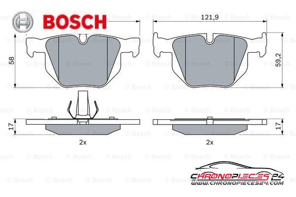 Achat de BOSCH 0 986 424 766 Kit de plaquettes de frein, frein à disque pas chères