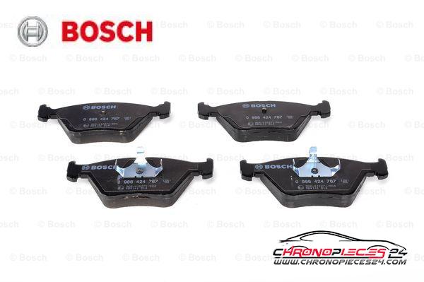 Achat de BOSCH 0 986 424 767 Kit de plaquettes de frein, frein à disque pas chères